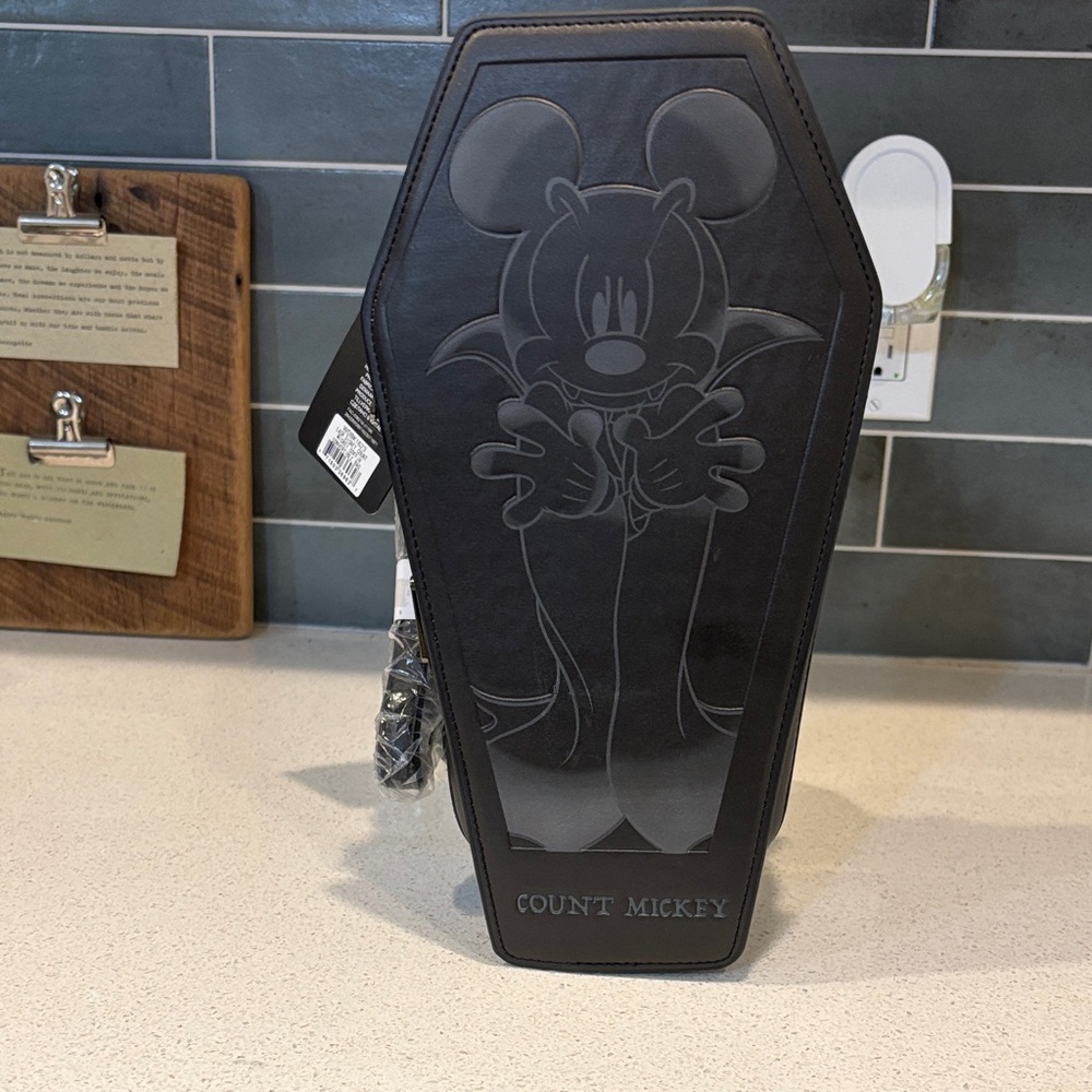 Disney Black Count Mickey Coffin Convertible Backpack/Crossbody NWT
